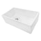 Ruvati 30" Farmhouse Offset Drain Kitchen Sink Sgl Bowl White, Left Drain RVL2018WL - alternate 2